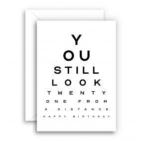 21 From a Distance Funny Birthday Card