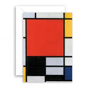 Piet Mondrian Composition With Red Yellow Blue And Black Greeting Card