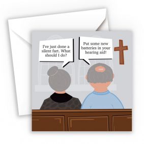 Silent Fart Church Funny Birthday Card