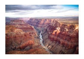 An unframed print of north south rim grand canyon travel photograph in pink
