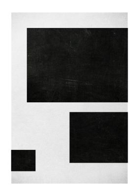 An unframed print of black white abstract 2 in monochrome