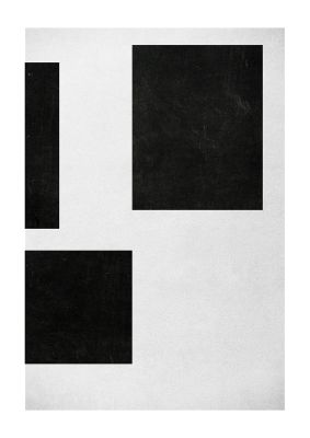 An unframed print of black white abstract 3 in monochrome