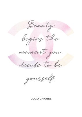 An unframed print of beauty begins fashion illustration in white and pink accent colour