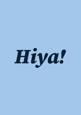 An unframed print of hiya graphical geometric in blue