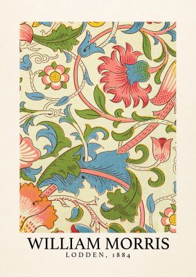 An unframed print of william morris lodden 1884 a famous paintings illustration in multicolour and beige accent colour