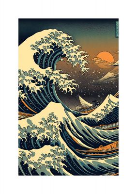The Great Wave off Kanagawa Inspired Art Poster