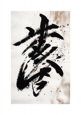 Incredible Japanese Calligraphy in Black