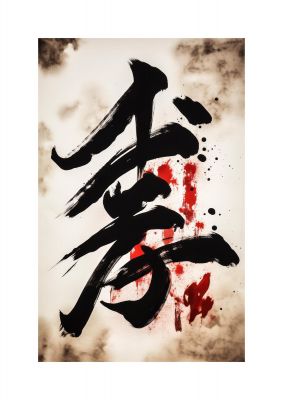 Exquisite Japanese Calligraphy on White Background