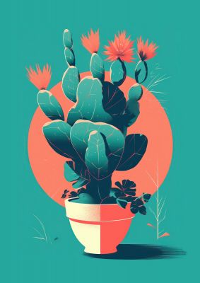 Matissean Mirage Cactus in 2D