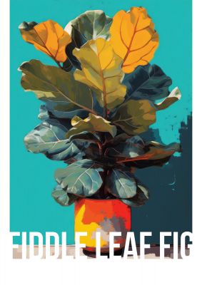 Fiddle Leaf Fig in Pop Art Style