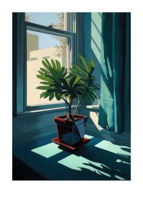 Hopper-Inspired Plant on Windowsill