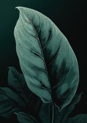 Peace Lily Leaf in Minimalist Style