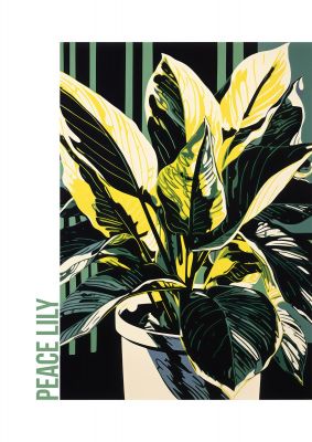 Lichtenstein Inspired Peace Lily Lines