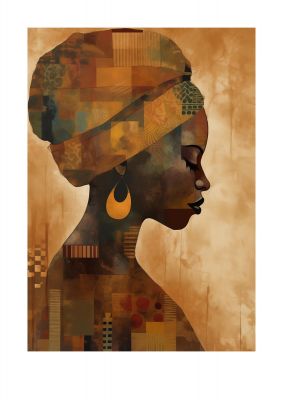 Essence of African Woman in Earthy Hues