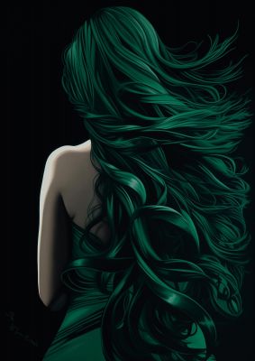 Woman Sculpted in Emerald Green
