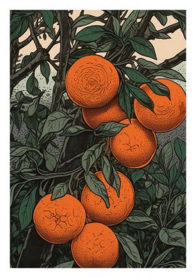 Orange Essence Revealed in Woodblock
