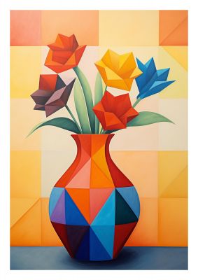 Bold Vase with Striking Flower Shapes