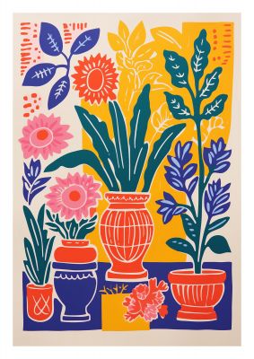 35 Flowers in Colorful Bold Vase