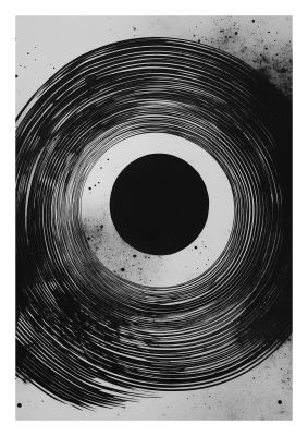 Mesmerizing Black and White Textured Risograph