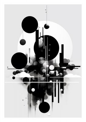 Black and White Art with Negative Space Intrigue