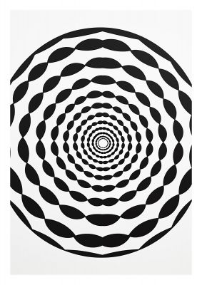 Mind-Bending Geometric Black and White Illusion