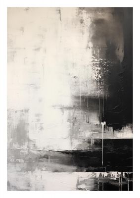 Depth and Texture in Black and White Encaustic