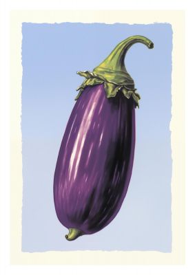 Vivid Eggplant Risograph Artwork