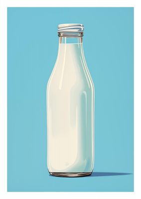 Stylized Milk Bottle British Dairy Art