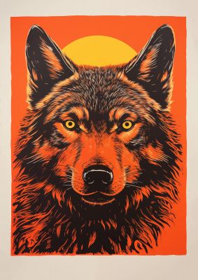 Wolfs Mystery on Orange Risograph