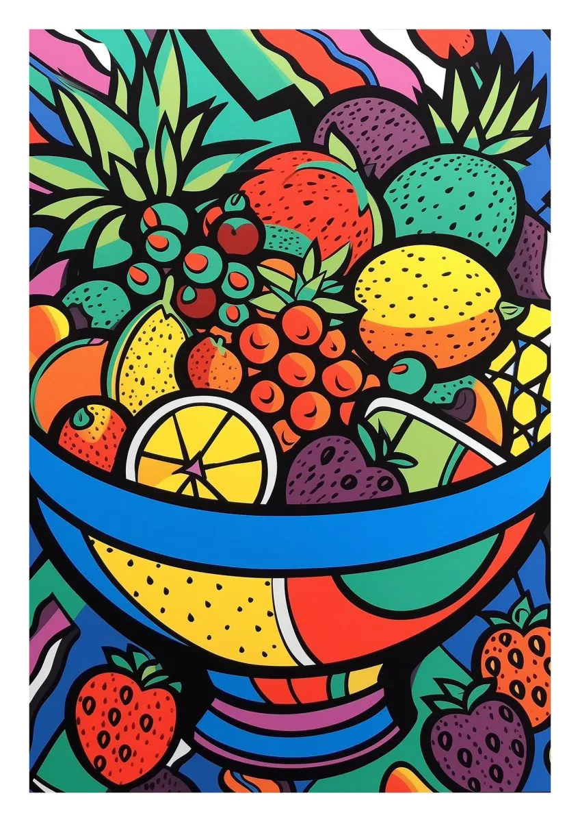 版画 ロメロ・ブリット Romero Britto Bowl of Fruit Fruit Bowl