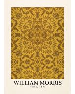 An unframed print of william morris vine 1873 a famous paintings illustration in orange and beige accent colour