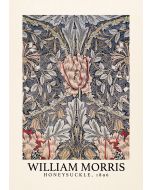 An unframed print of william morris honeysuckle 1896 a famous paintings illustration in grey and beige accent colour