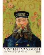 An unframed print of vincent van gogh the postman joseph roulin 1888 a famous paintings illustration in multicolour and beige accent colour
