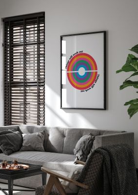 An unframed print of things will work out graphical illustration in white and multicolour accent colour