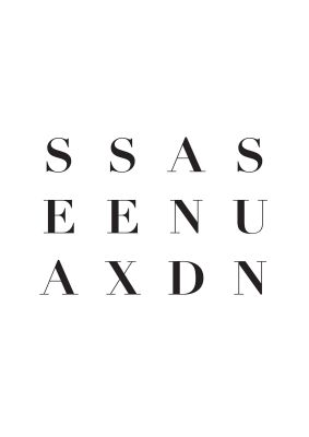 An unframed print of sea sex sun quote in typography in white and black accent colour
