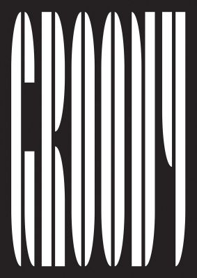 An unframed print of groovy quote in typography in white and black accent colour