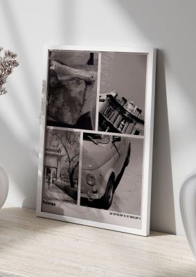 An unframed print of 35mm palermo sicily travel photograph in brown and monochrome accent colour