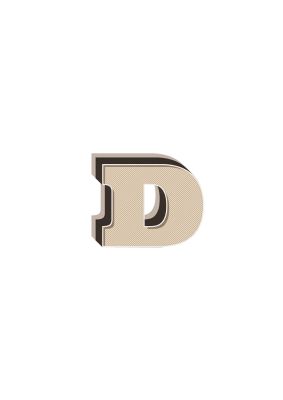 An unframed print of alphabet mix match d kids wall art in typography in beige and white accent colour