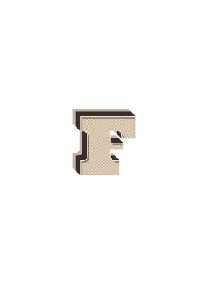 An unframed print of alphabet mix match f kids wall art in typography in beige and white accent colour