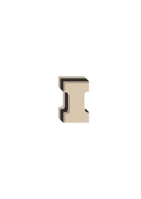 An unframed print of alphabet mix match i kids wall art in typography in beige and white accent colour