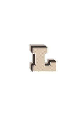 An unframed print of alphabet mix match l kids wall art in typography in beige