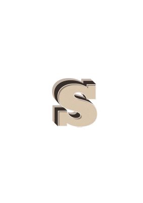 An unframed print of alphabet mix match s kids wall art in typography in beige and white accent colour