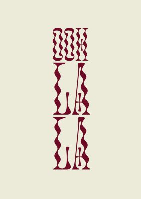 An unframed print of ooh la la quote in typography in beige and brown accent colour