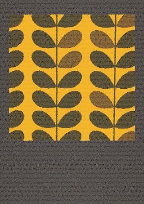 An unframed print of hive pattern retro pattern abstract in orange and grey accent colour