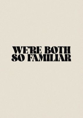 An unframed print of frank ocean lyric white ferrari so familiar graphical in typography in beige and black accent colour
