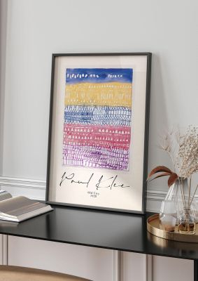 An unframed print of paul klee old city 1928 a famous paintings illustration in multicolour and beige accent colour