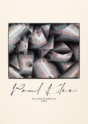 An unframed print of paul klee crystal gradation 1921 a famous paintings illustration in beige and multicolour accent colour