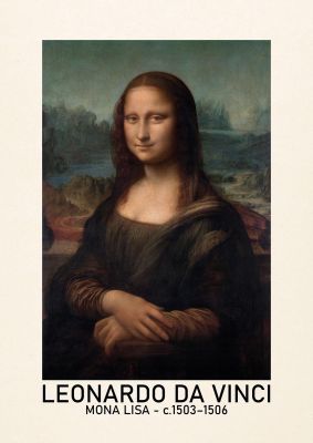 An unframed print of leonardo da vinci mona lisa 1503 1506 a famous paintings illustration in multicolour and beige accent colour