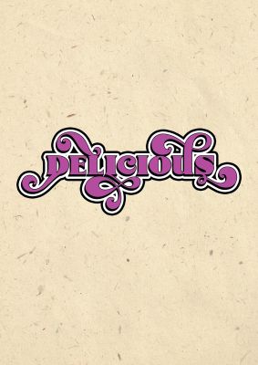 An unframed print of delicious funny slogans in beige and purple accent colour