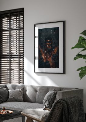 City Lights at Night: Captivating Urban Landscape Artwork